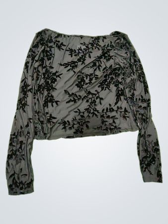 ASOS DESIGN Black Floral Long Sleeve Top
