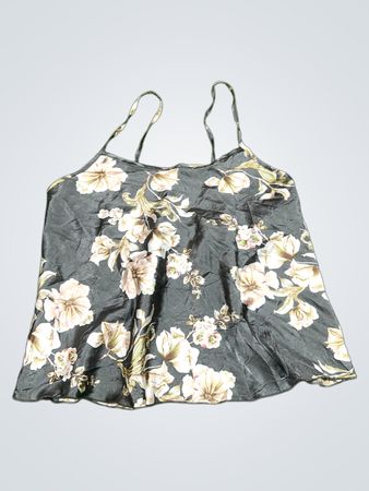 Gray Floral Cami Top