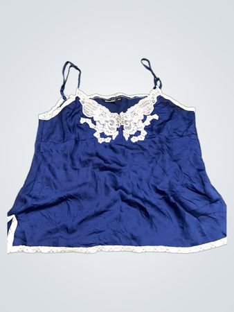 Blue Lace Trim Camisole