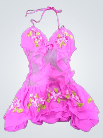 Pink Floral Lingerie Dress