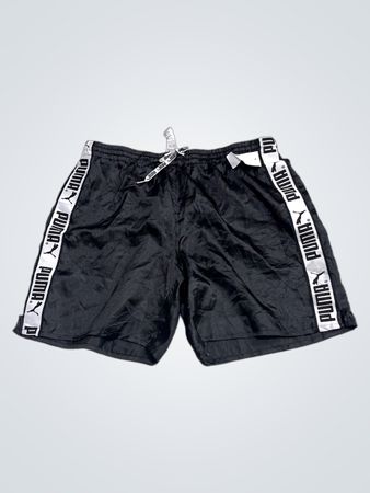 PUMA Black Shorts with White Stripes