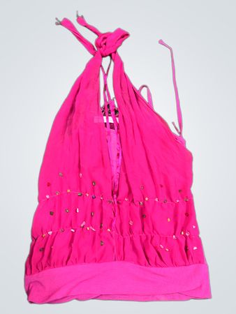 Pink Halter Top with Sequins
