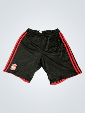 adidas Black Shorts with Red Stripes