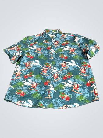 Santa Surfing Hawaiian Shirt