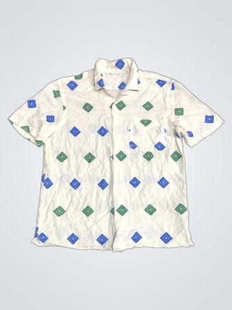 Zara Blue and Green Diamond Shirt