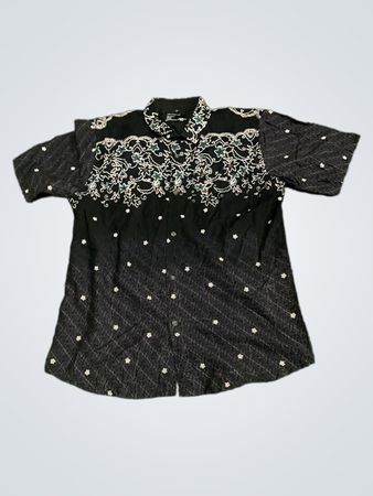 De'Marvel Black Embroidered Shirt
