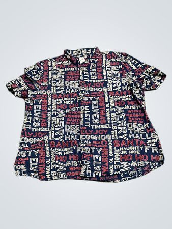 George Christmas Print Button Down Shirt