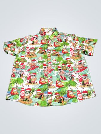 Christmas Surf Santa Hawaiian Shirt