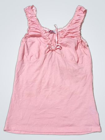 Pink Ruffled Tank Top