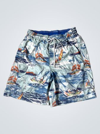Croft & Barrow Herren Schwimmshorts mit Segelboot-Motiv