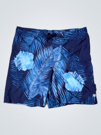 Herren Badehose mit blauem tropischem Print