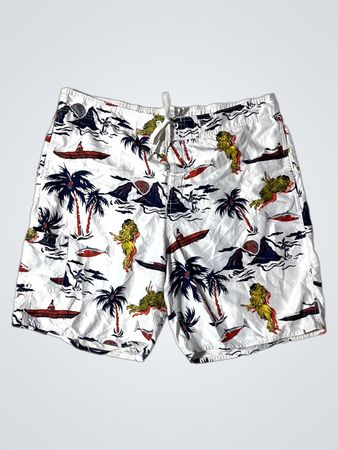 Bass Pro Shops Herren Badehose mit tropischem Druck
