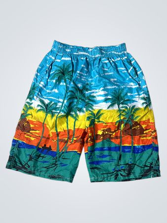 Herren Badeshorts mit tropischem Druck