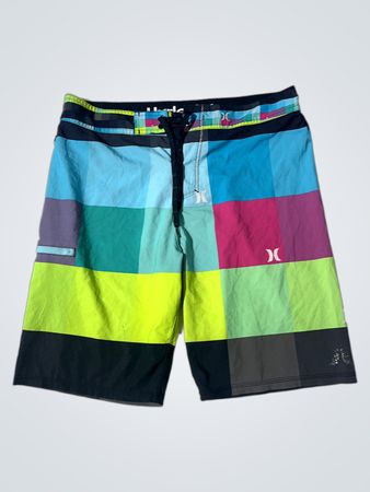 Hurley Herren Mehrfarbige Karierte Badeshorts