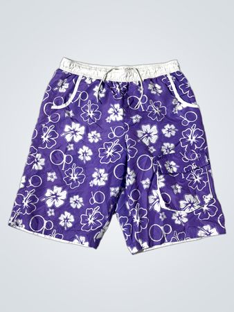 Ocean Pacific Lila Blumen Badehose