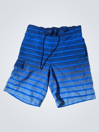 GEORGE Herren blaue gestreifte Badeshorts