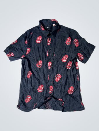 H&M Rolling Stones Kurzarm Hemd mit Knopfverschluss