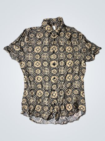 River Island Geometrisches Druck Knopfhemd