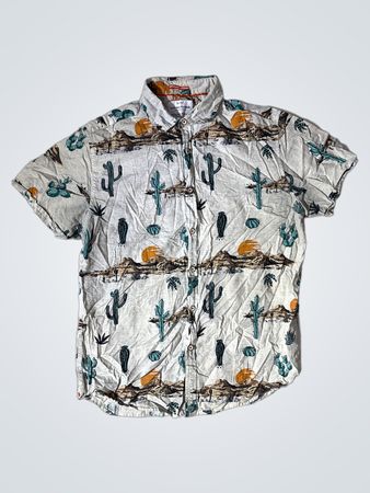 DENIM & FLOWER Kurzarm Hemd mit Knopfleiste