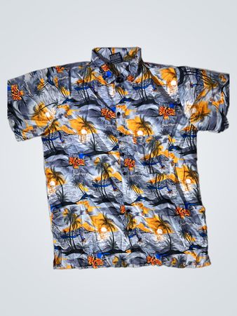 JBC COLLECTION Tropenmuster Knopf-Down-Shirt