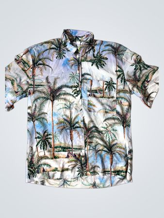 Topshop Tropenprint Button-Up Hemd