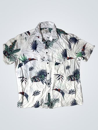 George Casual Outfitters Tropenprint Kurzarm Button-Up Hemd XL