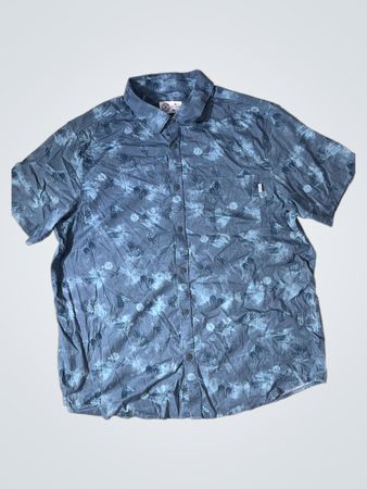 Hurley Brand Herren Kurzarm Hemd mit Knöpfen XL