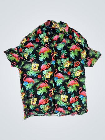 H&M Spongebob Flamingo Hawaiihemd