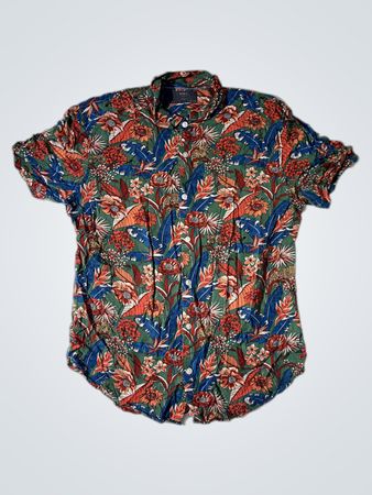 M&S Floral Print Kurzarmhemd
