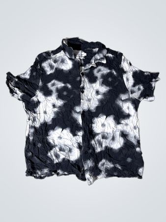 Calvin Klein Batik Kurzarm-Hemd mit Knopfverschluss