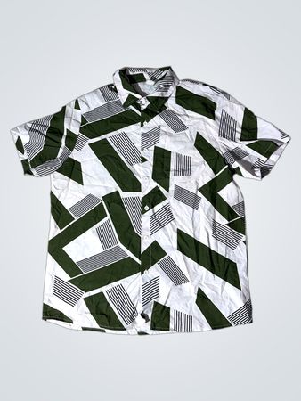 CONJUESS Kurzarm Geometrischer Druck Shirt
