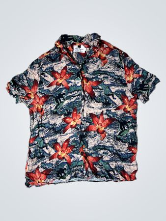 TOPMAN Blumenmuster Kurzarmhemd