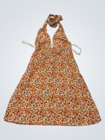 Floral Print Halter Dress