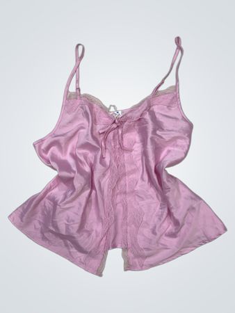 Pink Lace Trim Cami