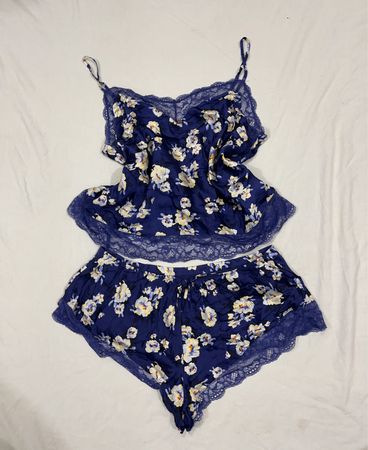 Navy Mix Floral Print Pyjama Set