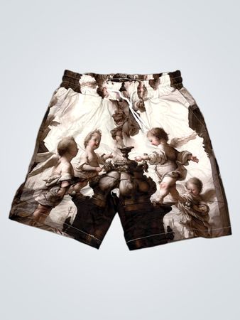 MANFINITY "Cherubs" Print Shorts
