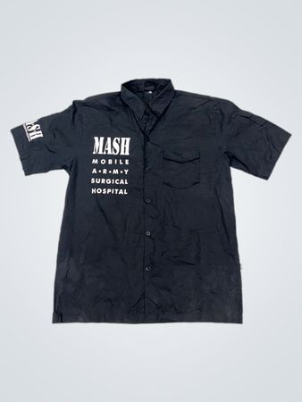Prisoner MASH Mobile Army Surgical Hospital Schwarzes Kurzarm-Knopfhemd