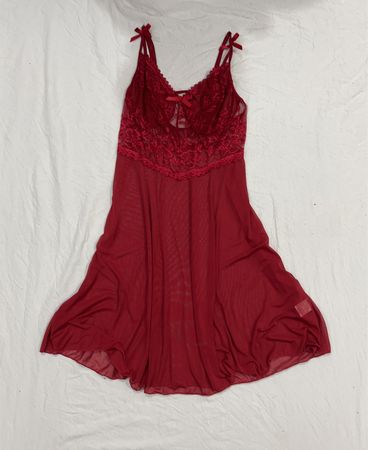 Rotes Babydoll-Nachthemd