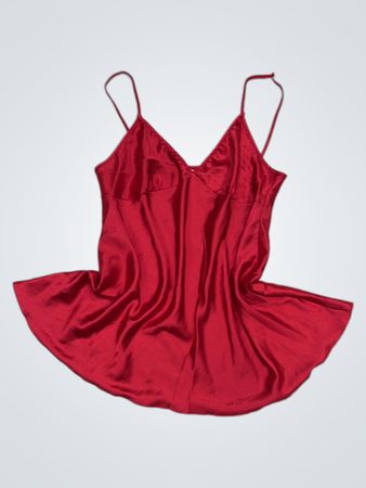 CONTESSA rotes Satin-Unterkleid