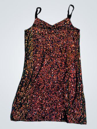 Art-Klassen Pailletten-Spaghetti-Träger-Kleid