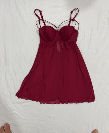 Rotes Babydoll-Unterwäsche