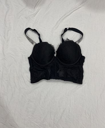 Victoria's Secret schwarzer Spitzen-Corsagen-BH