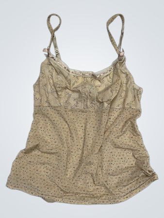 Camisole mit cremefarbenem Blumenmuster