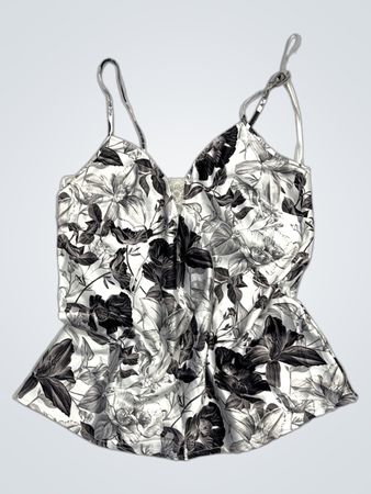 Oysho Camisole mit Blumenmuster und Spitzenbesatz