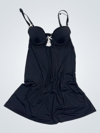 Schwarzes Babydoll-Dessous