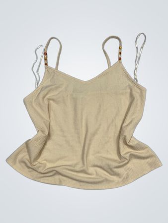 Cami-Oberteil mit cremefarbener Struktur