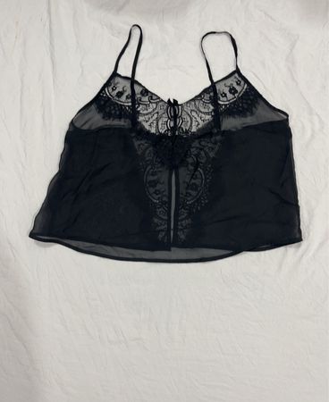 Schwarzes Spitzen-Camisole