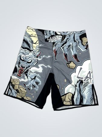 LAFROI Herren Wolf-Grafik-Badehose