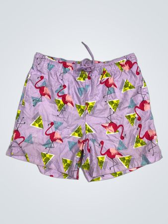 George Flamingo Print Badeshorts