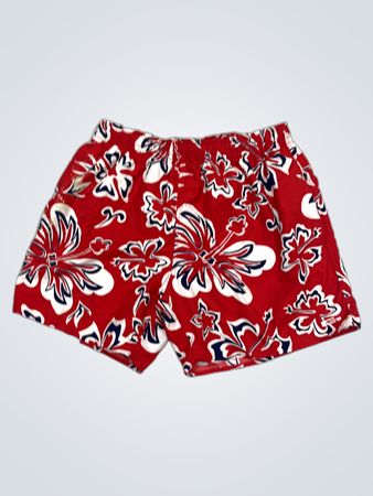 George's Herren rote Badeshorts mit Blumenmuster